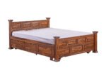Shahi Palace Solid Wood King Size Bed with Integrated Storage Drawers - Image 3