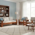 Luxe Solid Sheesham Wood Premium Seating Sofa Set with Modern Finish for Home