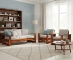 Luxe Solid Sheesham Wood Premium Seating Sofa Set with Modern Finish for Home - Image 8