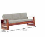Luxe Solid Sheesham Wood Premium Seating Sofa Set with Modern Finish for Home - Image 4