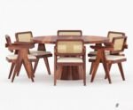 Maharaja CaneCraft Solid Sheesham Wood Round Dining Set for Dining Room