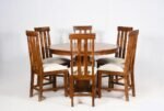 Maharaja Circle Solid Sheesham Wood Luxury Round Dining Set by Sarve Furniture