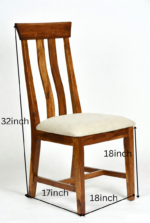 Rajsi Solid Sheesham Wood 4 Seater Dining Set in Walnut Finish by Sarve Furniture