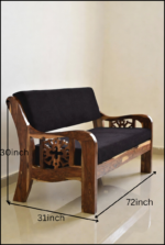 Maharaja Classic Solid Sheesham Wooden Premium Sofa Set for Living Room - Image 3