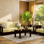 Maharaja comfort solid wood designer sofa set with cushioned upholstery - Sarve Furniture