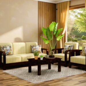 Maharaja comfort solid wood designer sofa set with cushioned upholstery - Sarve Furniture