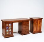 Maharaja Heritage Solid Wood Study Table with Royal Drawer Storage - Image 6