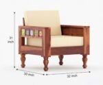Maharaja Solid Sheesham Wood Luxury Sofa Set with Modern Finish by Sarve Furniture