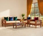 Maharaja Solid Sheesham Wood Luxury Sofa Set with Modern Finish by Sarve Furniture