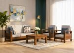 Classic Solid Sheesham Wooden Sofa Set for Living Room