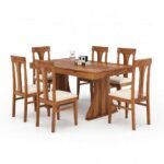 Rajsi Comfort Solid Sheesham Wood Dining Set with Premium Seating by Sarve Furniture