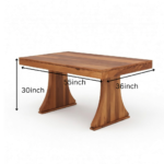 Rajsi Comfort Solid Sheesham Wood Dining Set with Premium Seating - Image 3