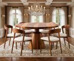 Rajsi Elegance Solid Sheesham Wood Dining Table Set with Classic Finish by Sarve Furniture