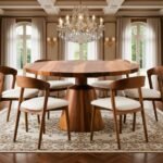 Rajsi Elegance Solid Sheesham Wood Dining Table Set with Classic Finish by Sarve Furniture