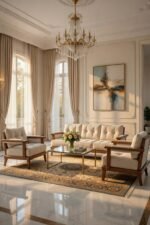 Rajsi Solid Sheesham Wood Designer Sofa Set for Living Room by Sarve Furniture