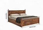 Rajwada Solid Sheesham Wood Premium Bed with Storage by Sarve Furniture - Image 3