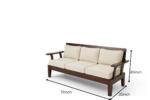 Solid Sheesham Wood Luxury 5 Seater Sofa Set Sarve Furniture - Image 2