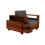 Royal Haven Solid Sheesham Wood Designer Sofa Set With Storage Armrests - Image 10