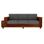 Royal Haven Solid Sheesham Wood Designer Sofa Set With Storage Armrests - Image 5