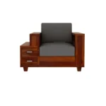 Royal Haven Solid Sheesham Wood Designer Sofa Set With Storage Armrests - Image 4
