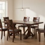 Royal SlatCraft Solid Sheesham Wood Designer 6 Seater Dining Set with Finish for Home
