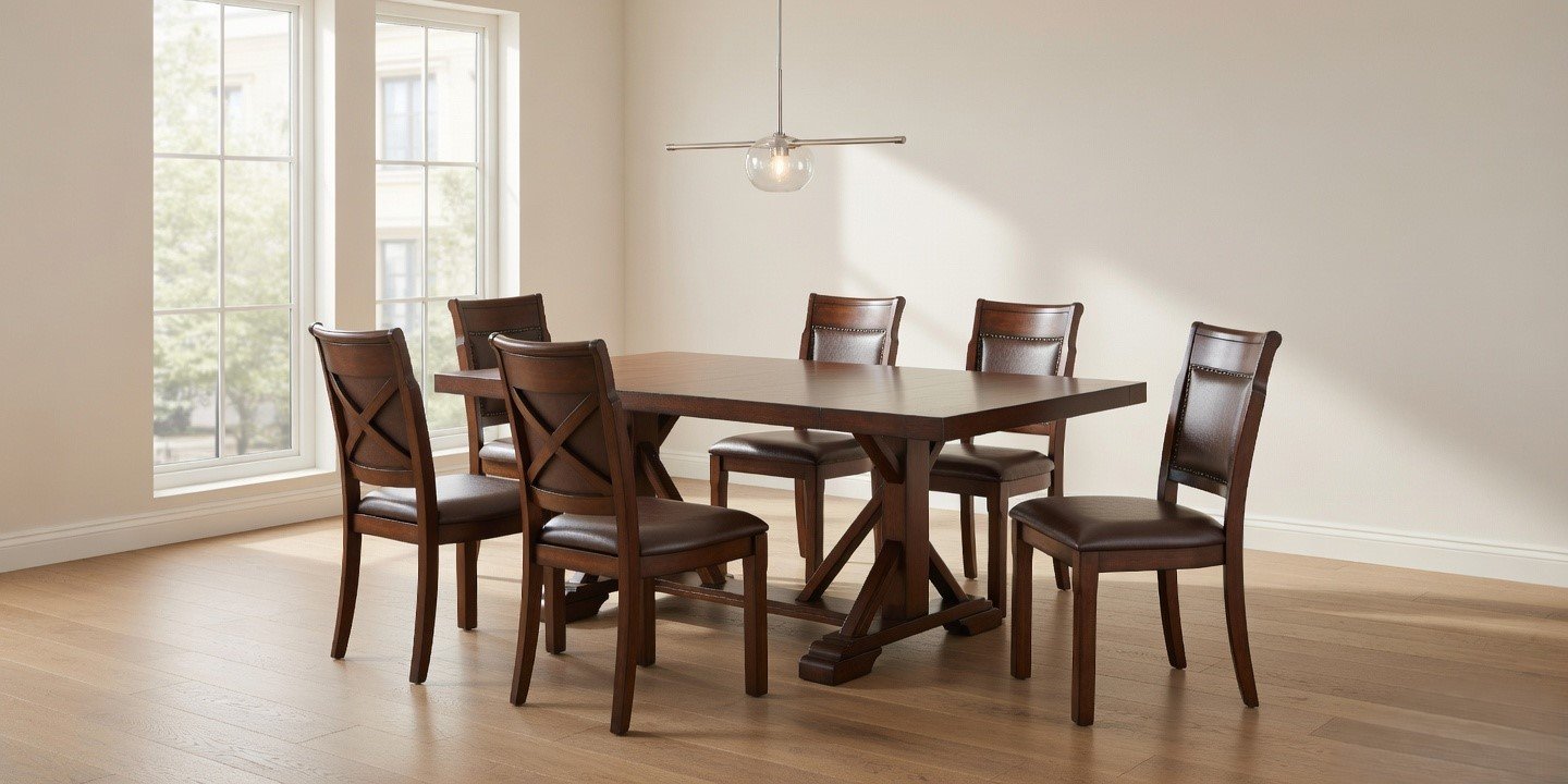 Royal SlatCraft Solid Sheesham Wood Designer 6 Seater Dining Set with Finish for Home Royal SlatCraft Solid Sheesham Wood Designer 6 Seater Dining Set with Finish for Home