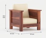Royale Solid Sheesham Wood Modern Comfort Sofa Set with Modern Finish for Living Room - Image 4