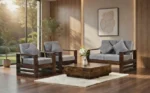 Premium Shahi Elegance Solid Sheesham Wood Sofa Set.