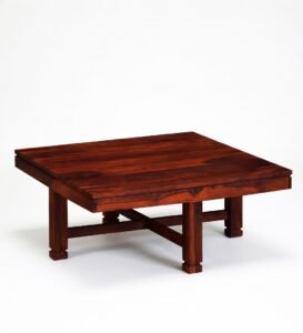 Shahi Smart Solid Sheesham Wood Coffee Table with 4 Hidden Stools - Image 5