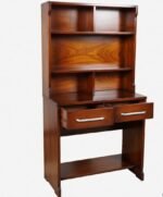 Solid Sheesham Wood Study Desk with Heritage Storage Cabinet for Home Office
