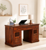 Aldervane Solid Wood Study Table With Elegant Workstation Design