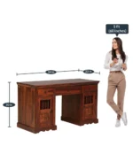 Aldervane Solid Wood Study Table With Elegant Workstation Design - Image 6