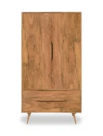 Alderwood Solid Wood Wardrobe with Elegant Panelled Front - Image 4