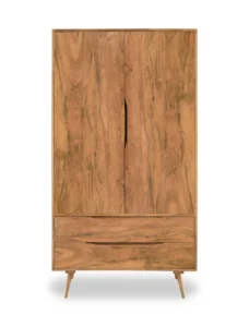 Alderwood Solid Wood Wardrobe with Elegant Panelled Front - Image 4