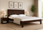 Aldevia Sheesham Wood King Size Bed In Warm Natural Finish