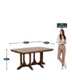 Aurevyn Solid Wood 6 Seater Dining Table Set - Image 4