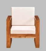 Avenor Sheesham Wood Accent Sofa in Warm Wooden Finish - Image 2