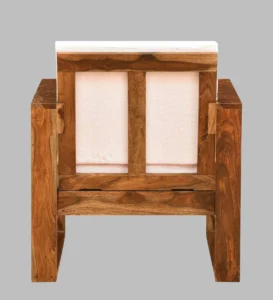 Avenor Sheesham Wood Accent Sofa in Warm Wooden Finish - Image 3
