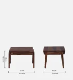 Avenwood Premium Solid Wood Nesting Coffee Table Set - Image 7