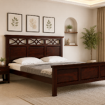 Avrienne Sheesham Wood King Size Bed In Provincial Finish