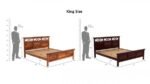 Avrienne Sheesham Wood King Size Bed In Provincial Finish - Image 5