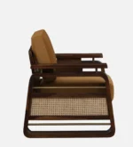 Avyra Solid Wood Lounge Sofa with Premium Fabric Upholstery - Image 2