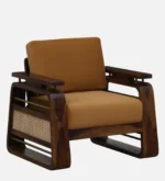 Avyra Solid Wood Lounge Sofa with Premium Fabric Upholstery - Image 5