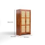 Bergen Solid Sheesham Wood Wardrobe in Warm Natural Finish - Image 5
