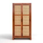 Bergen Solid Sheesham Wood Wardrobe in Warm Natural Finish - Image 4