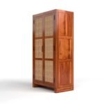 Bergen Solid Sheesham Wood Wardrobe in Warm Natural Finish - Image 3