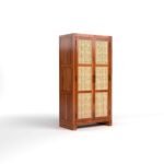 Bergen Solid Sheesham Wood Wardrobe in Warm Natural Finish - Image 2