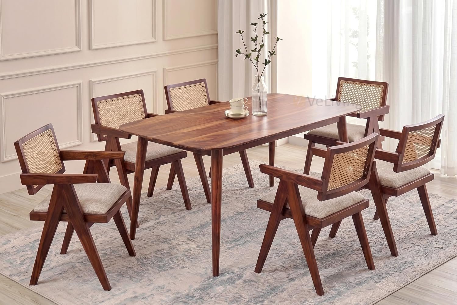 Braventon Contemporary 6 Seater Dining Room Set (1) Braventon Contemporary 6 Seater Dining Room Set - Image 1