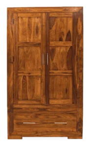 Brayden Solid Wood Wardrobe with Elegant Wooden Detailing - Image 2