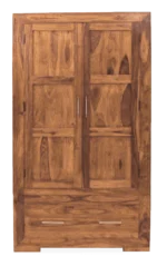 Brayden Solid Wood Wardrobe with Elegant Wooden Detailing - Image 3